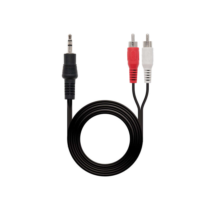 Nanocable Câble Audio Stéréo Jack 3.5mm Mâle vers 2x RCA Mâle 10m - Couleur Noir