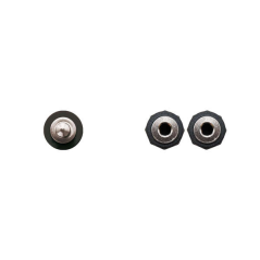 Câble Audio Stéréo Nanocable 2x Jack 3.5mm Femelle vers Jack 3.5mm Mâle 0.15m - Couleur Noir