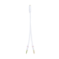 Nanocable Câble Adaptateur Audio Jack 3.5mm Femelle 4 Broches vers 2x Jack 3.5mm Mâle 3 Broches 0.20m - Couleur Blanche