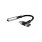 Câble adaptateur audio Nanocable USB-C vers 3,5 mm - Longueur : 10 cm - Port USB-C femelle supplémentaire pour charge simultanée