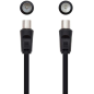 Câble Antenne TV Nanocable 75 OHM Mâle/Femelle 1.80m - Couleur Noir