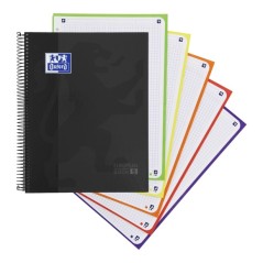 ✅ LOT de 5 Oxford School Classic A4+ Europeanbook - Couverture Extra Rigide - 50% Feuilles Gratuites - 5x5 - 120 en stock