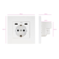 Rosace de prise murale encastrée Nanocable type Schuko - 2 ports USB-C PD - 3,4 A - Blanche
