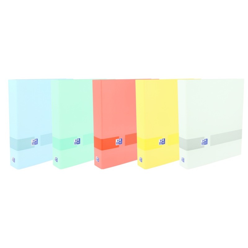 LOT de 10 Oxford & You Classeur à anneaux A4+ à couverture extra rigide – Couverture extra rigide robuste – Dos de 60 mm – 4