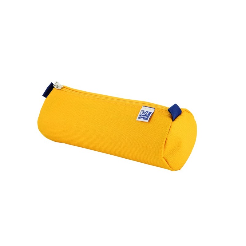 LOT de 5 Grande trousse ronde Oxford Kangoo Kids - Polyester résistant - Couleur jaune