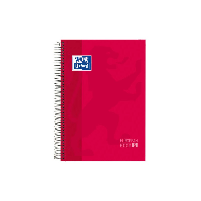 LOT de 5 Oxford School Classic A4+ Europeanbook - Couverture Extra Rigide - 50% Feuilles Gratuites - 5x5 - 120 Feuilles