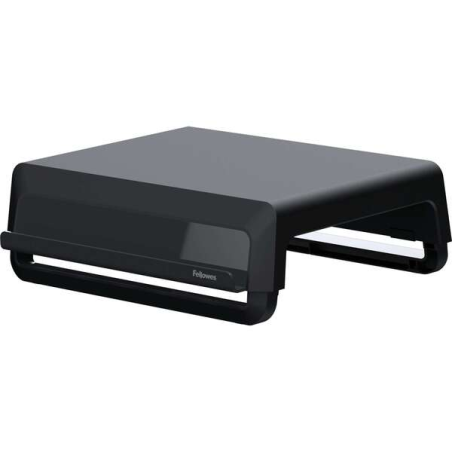 Fellowes Support de moniteur avec 3 réglages de hauteur – Canal pour appareils chargés – Idéal pour le travail hybride – 100 % r