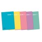 LOT de 5 Enri Plus 4ème Cahier à Spirale 4x4 - Couverture Plastique - 80 Feuilles 90gr - Couleurs Assorties
