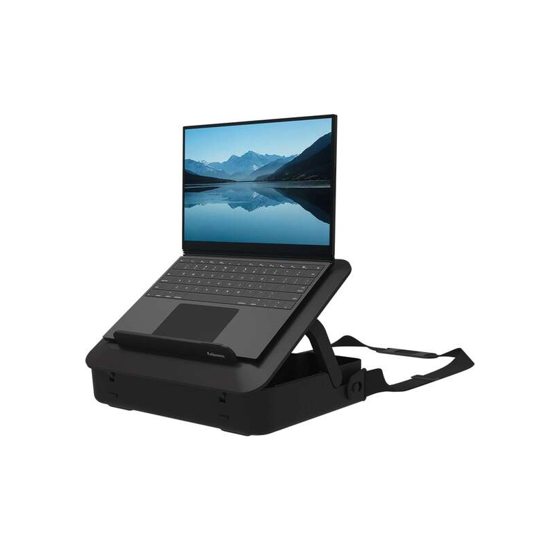 Mallette d'ordinateur à double usage Fellowes - Élevable jusqu'à 5 hauteurs - Comprend poignée et sangle - Matériaux 100 % recyc