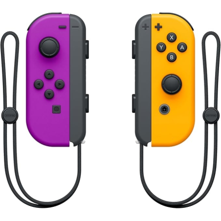 Ensemble de manettes Joy-Con Nintendo (gauche/droite) pour Nintendo Switch - Jusqu'à 20 heures d'autonomie - Vibrations HD - Cap