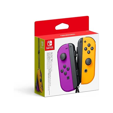 Ensemble de manettes Joy-Con Nintendo (gauche/droite) pour Nintendo Switch - Jusqu'à 20 heures d'autonomie - Vibrations HD - Cap