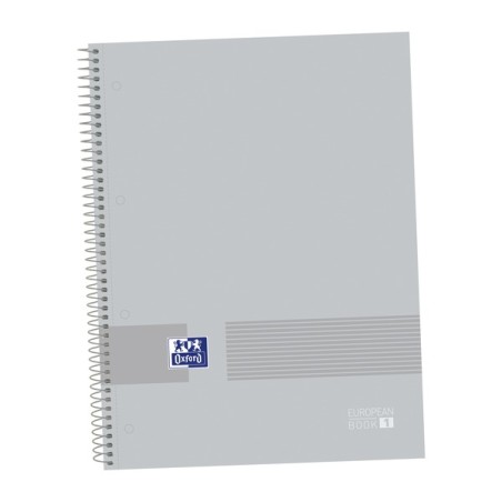 ✅ LOT de 5 Oxford & You A4+ Europeanbook - Couverture Extra Rigide - 80 Feuilles - Grille 5x5 - Couleur Gris cou en stock