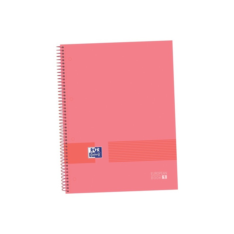 LOT de 5 Oxford & You Europeanbook A4+ - Couverture Extra Rigide Résistante - Carnet de 80 Feuilles - Motif Pastèque