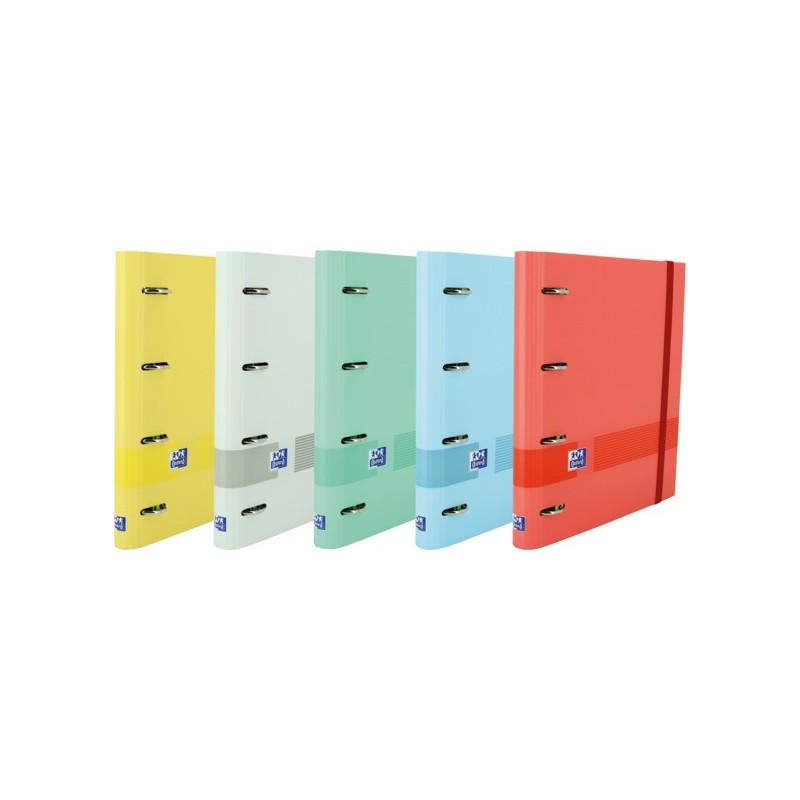 LOT de 10 Oxford & You Classeur européen A4+ - Couverture extra rigide résistante - Dos 45 mm - Anneaux 4Dx35 mm - Recharge 5x5