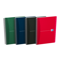 LOT de 10 Oxford Office Essentials Carnet A5 à couverture souple – Index alphabétique AZ – 1 ligne par page – 90 feuilles – Coul