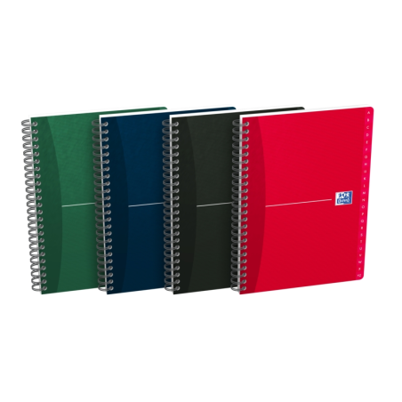 LOT de 10 Oxford Office Essentials Carnet A5 à couverture souple – Index alphabétique AZ – 1 ligne par page – 90 feuilles – Coul