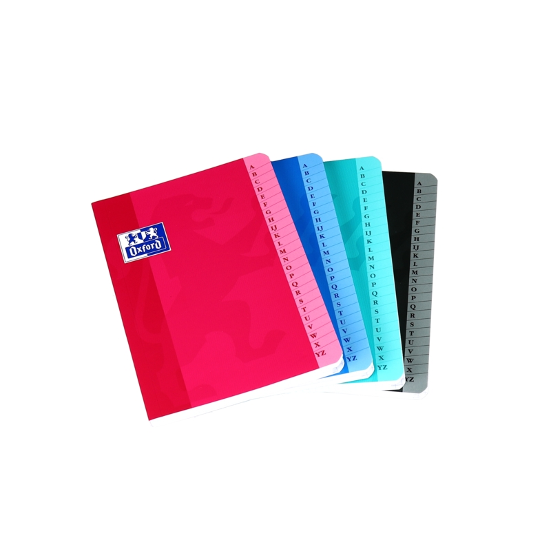 LOT de 10 Oxford Couverture Souple Index Alphabétique Cousu A5+ - Organisation Efficace - Format Pratique - Conception Résistant