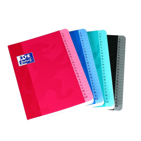 LOT de 10 Oxford Couverture Souple Index Alphabétique Cousu A5+ - Organisation Efficace - Format Pratique - Conception Résistant