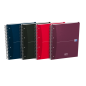 LOT de 5 Oxford Office Essentials Europeanbook A4+ Couverture Extra Rigide - 120 Feuilles - Taille 4 5x5 - Couleurs Assorties