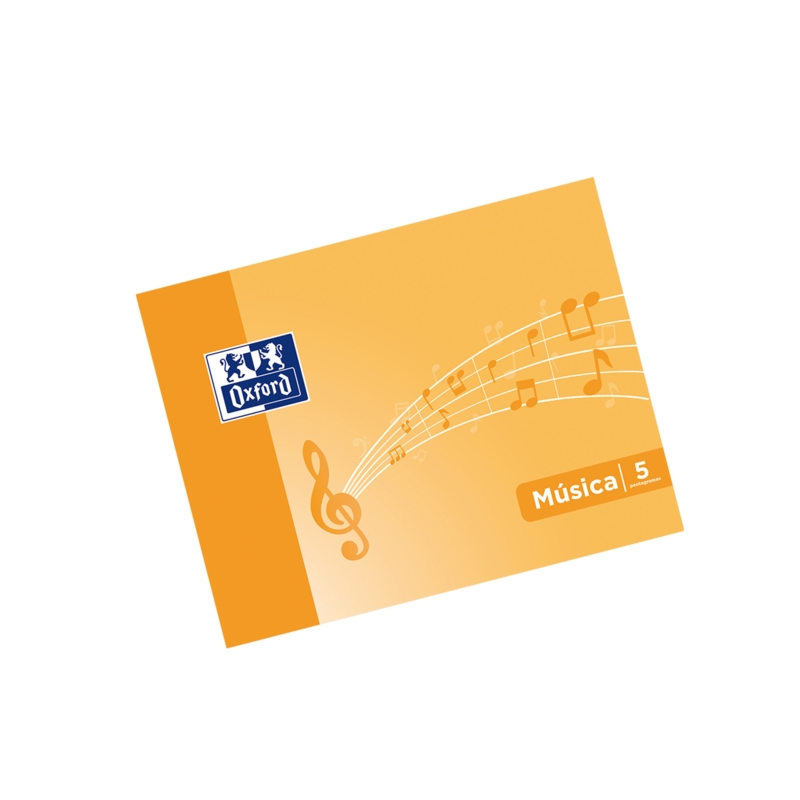 LOT de 20 Oxford School Musica A5 Paysage - Couverture souple - Carnet agrafé - 5 portées - Espacement 4 mm - 10 feuilles - Couv