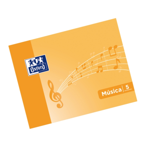 LOT de 20 Oxford School Musica A5 Paysage - Couverture souple - Carnet agrafé - 5 portées - Espacement 4 mm - 10 feuilles - Couv