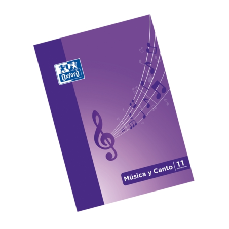 LOT de 20 Oxford School Music & Singing A4 - Carnet agrafé avec couverture souple - 24 pages 5x5 + 24 pages avec 11 portées - In