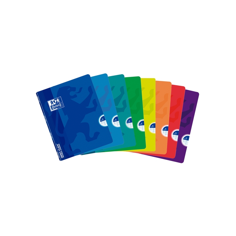 LOT de 10 Oxford School Classic Openflex A4 Agrafé Carnet - Couverture Plastique Robuste - 1 Ligne avec 2 Marges - 48 Feuilles -