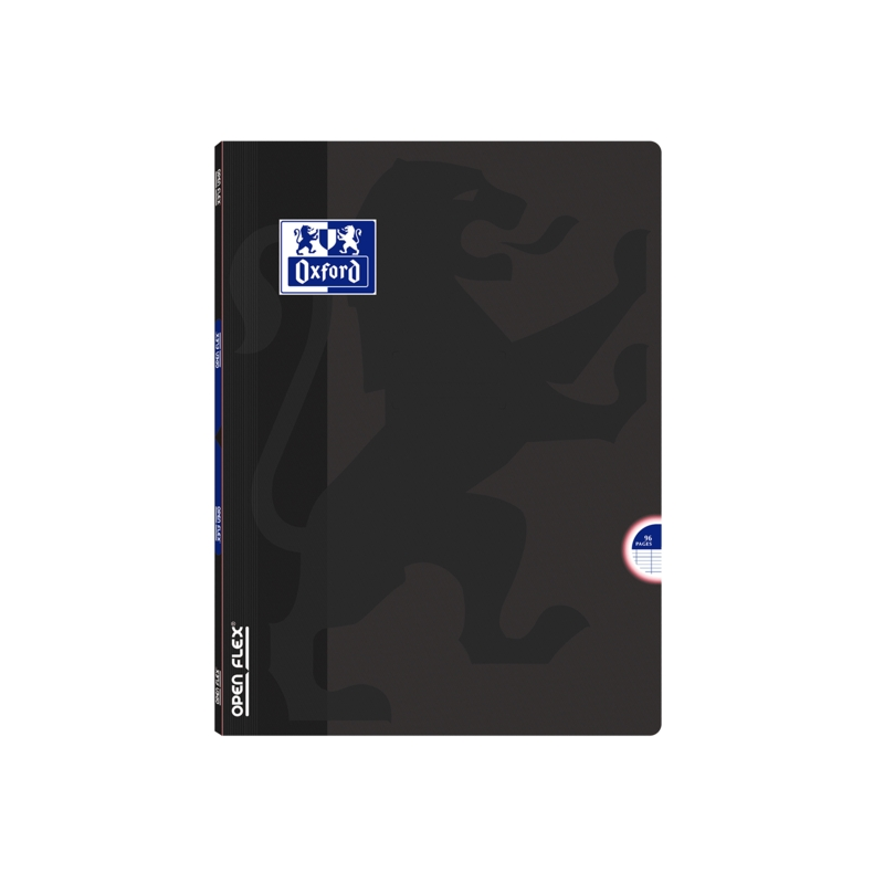 LOT de 10 Oxford School Carnet agrafé Openflex A4 - Couverture plastique robuste - 1 ligne avec 2 marges - 48 feuilles de haute