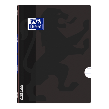 LOT de 10 Oxford School Carnet agrafé Openflex A5 - Couverture plastique robuste - 1 ligne avec 2 marges - 48 feuilles de papier