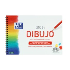 ✅ LOT de 5 Oxford School Dessin Bloc à Dessin Spirale A5+ - Couverture Souple/Couverture Arrière Rigide - 20 F en stock