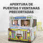 Fellowes Bus Escolar XL para Pintar - Carton Corrugado FSC - Puertas y Ventanas Interactivas - Bordes Redondeados - Montaje sin