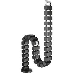 Fellowes Organizador de Cables - Columna Flexible - Altura hasta 130cm - Vertebras Desmontables - 4 Compartimentos Separados - B