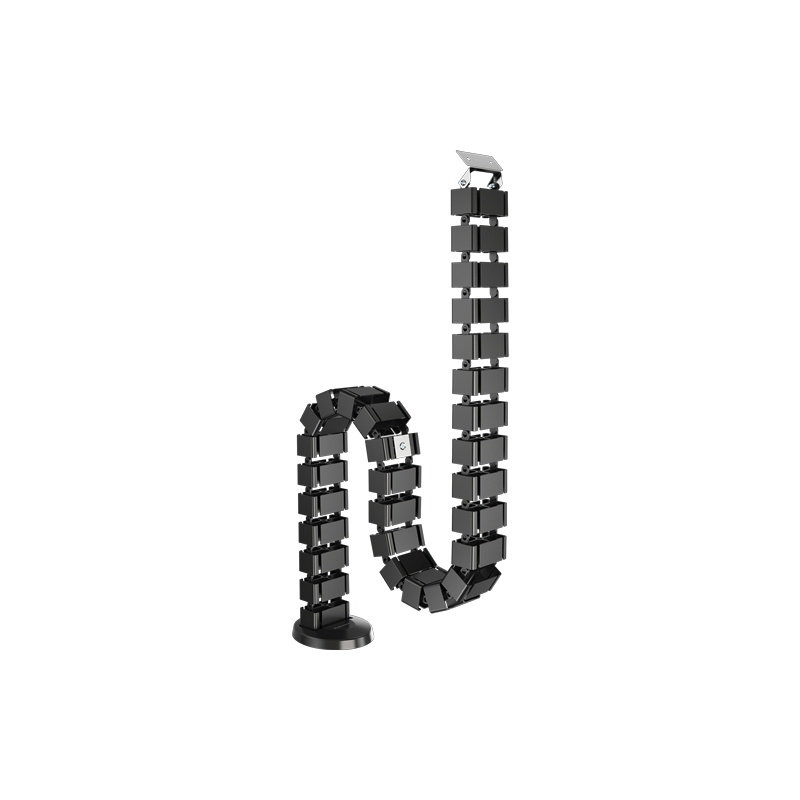 Fellowes Organizador de Cables - Columna Flexible - Altura hasta 130cm - Vertebras Desmontables - 4 Compartimentos Separados - B
