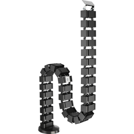 Fellowes Organizador de Cables - Columna Flexible - Altura hasta 130cm - Vertebras Desmontables - 4 Compartimentos Separados - B