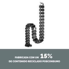 Fellowes Organizador de Cables - Columna Flexible - Altura hasta 130cm - Vertebras Desmontables - 4 Compartimentos Separados - B