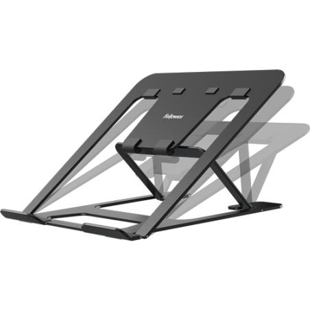 Rehausseur Fellowes Alumia pour ordinateurs portables jusqu'à 15 pouces - 6 réglages de hauteur - Construction en aluminium - Ba