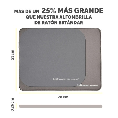 Fellowes Breyta Alfombrilla XL - Antideslizante - Proteccion Antimicrobiana - Bordes Reforzados - Fabricado con Material Recicla