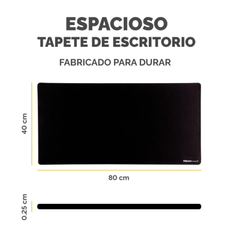 Fellowes Breyta Alfombrilla de Escritorio - Antideslizante - Proteccion Antimicrobiana - Antirreflectante - Fabricado con Materi