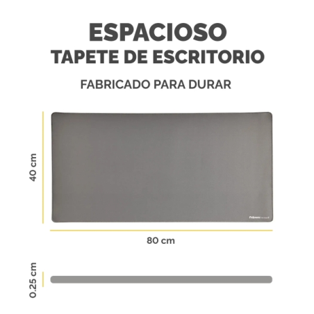 Fellowes Breyta Alfombrilla de Escritorio - Antideslizante - Proteccion Antimicrobiana - Antirreflectante - Fabricado con Materi