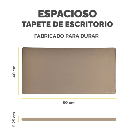 Fellowes Breyta Alfombrilla de Escritorio - Antideslizante - Proteccion Antimicrobiana - Antirreflectante - Fabricado con Materi