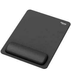 Fellowes Breyta Alfombrilla con Reposamuñecas XL - Revestimiento Antipolvo - Proteccion Antimicrobiana - Tacto Suave - Fabricado