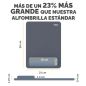 Fellowes Breyta Alfombrilla con Reposamuñecas XL - Revestimiento Antipolvo - Proteccion Antimicrobiana - Tacto Suave - Fabricado