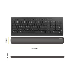 Fellowes Breyta Reposamuñecas para Teclado - Proteccion Antibacteriana Microban - Revestimiento Antipolvo - Tacto Suave - Soport