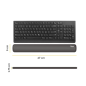 Fellowes Breyta Reposamuñecas para Teclado - Proteccion Antibacteriana Microban - Revestimiento Antipolvo - Tacto Suave - Soport