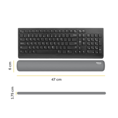 Fellowes Breyta Reposamuñecas para Teclado - Proteccion Antibacteriana Microban - Revestimiento Antipolvo - Tacto Suave - Soport