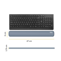 Fellowes Breyta Reposamuñecas para Teclado - Proteccion Antibacteriana Microban - Revestimiento Antipolvo - Tacto Suave - Soport