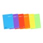 LOT de 5 Cahier à spirales Enri Plus Fº 3x3 - Couverture plastique - 80 feuilles 90gr - Marge - Couleurs assorties