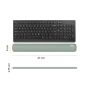 Fellowes Breyta Reposamuñecas para Teclado - Proteccion Antibacteriana Microban - Revestimiento Antipolvo - Tacto Suave - Soport