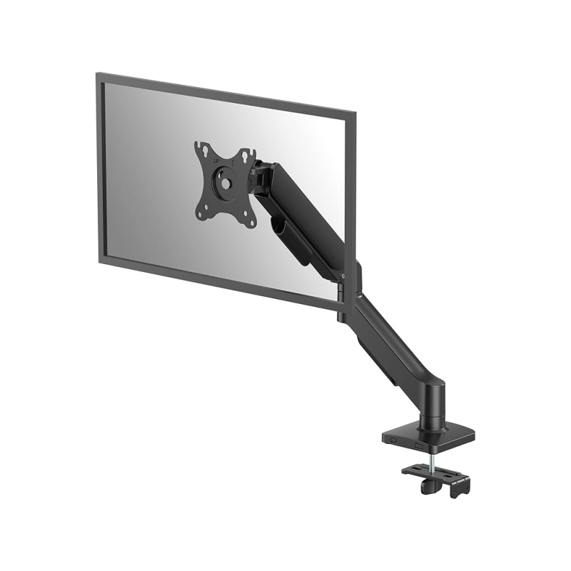 Fellowes Everyday Plus Soporte de Mesa con Brazo para Monitores hasta 32" y 9kg - Muelle a Gas - Fijacion con Abrazadera o Torni