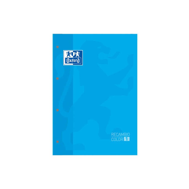 LOT de 5 Oxford School Classic Carnet de Rechange - Format A4 - Couverture Souple - Collé - Grille 5x5 - 80 Feuilles - Couleur